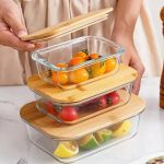 3pc glass storage box set