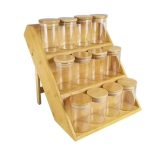 12pc spice jar set with bamboo rack