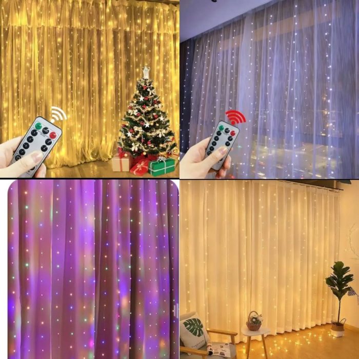574382691_18435807751099265_4953972222342624257_n Curtain lights with remote 3x3m - Image 1