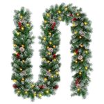Christmas garland with lights