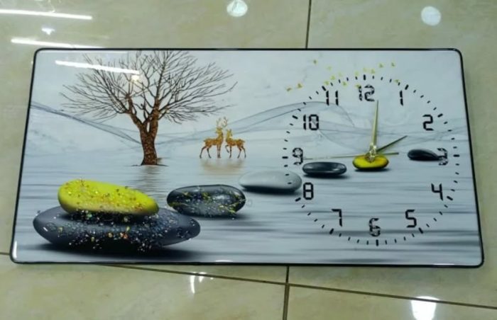 Crystal painting with clock Crystal painting with clock - Image 1