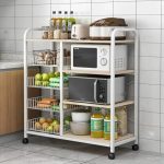 Metallic Kitchen rack with wheels