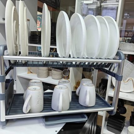 Two tier aluminium dishrack