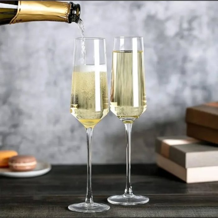 6pc champagne glass set - Image 1