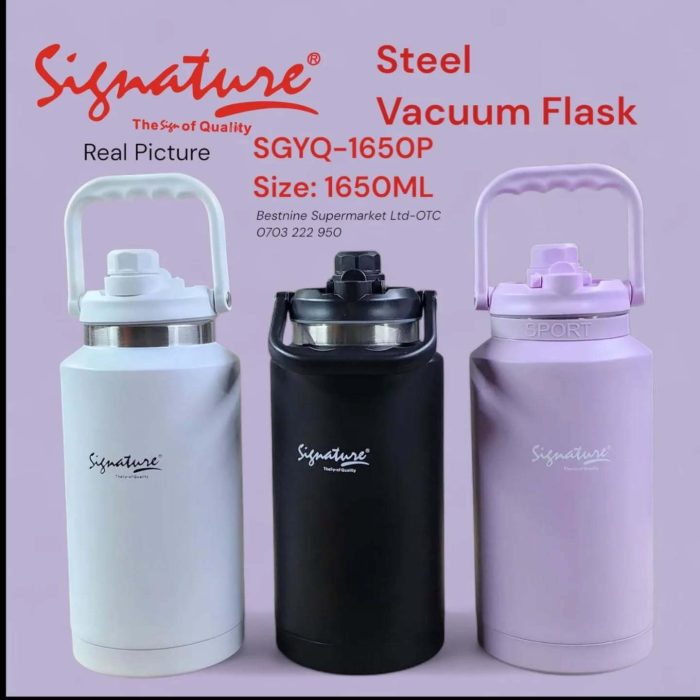 Signature steel flask 1650ml - Image 1