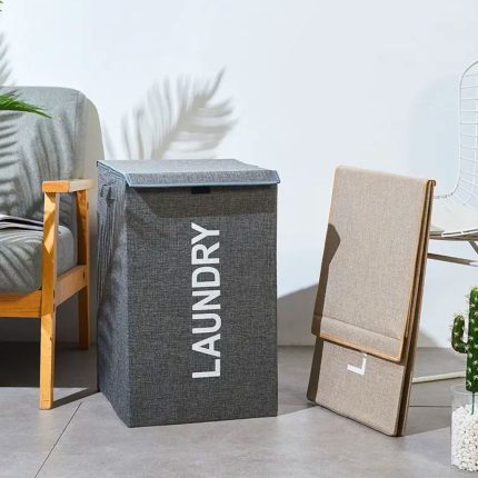 Foldable Laundry basket with lid