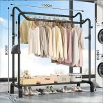 Floor standing clothes rack