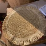 6pc round jute table mat set