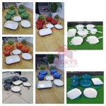 11pc enamel cast iron cookware set