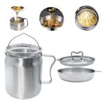 Oil strainer pot with frying basket filter