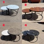 Marble effect nesting table set