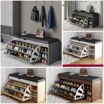 Entryway shoe rack