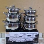 12pc stainless Steel cookware set