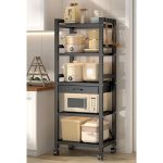 5 tier metallic kitchen rack 