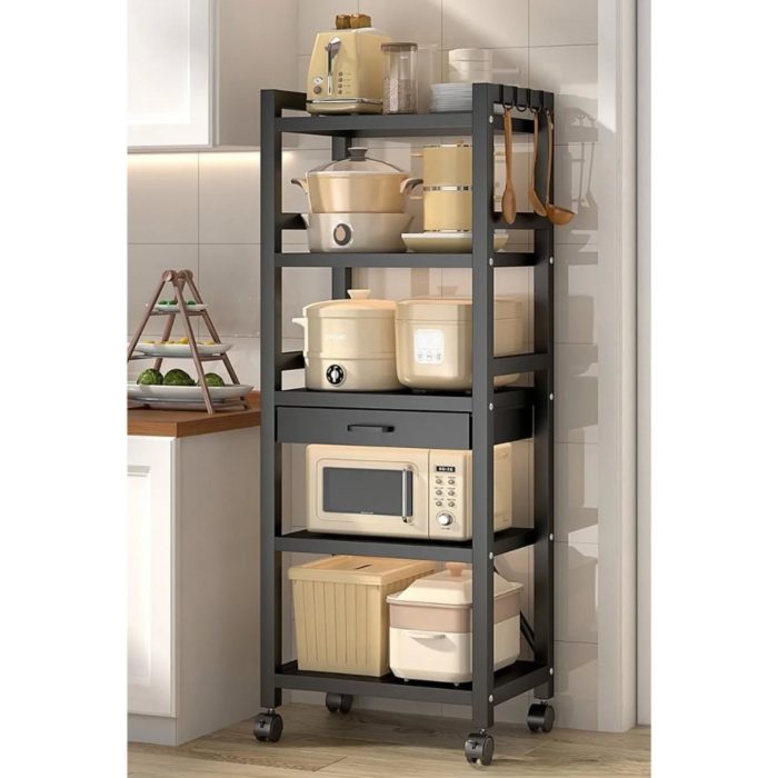 5 tier metallic kitchen rack  - Image 1