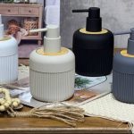 Bamboo liquid soap dispenser