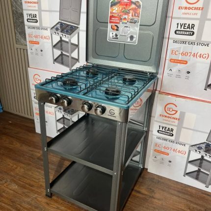 Eurochef four burner cooker with stand