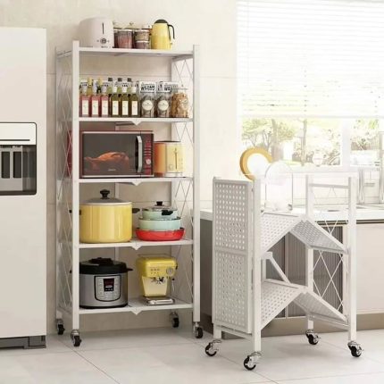 5 tier foldable kitchen rack