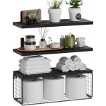 3pc Solid pine wood floating shelves
