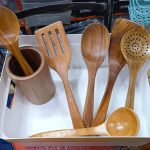 6pc wooden cooking tool set