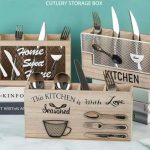 Wooden cutlery holder