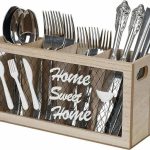 Wooden cutlery holder cutlery organizer