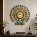 Peacock wall clock