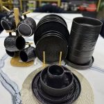 24pc glazed ceramic dinner set
