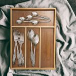 Bamboo cutlery organizer