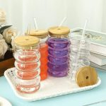 3pc wave glass cup set