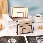 Metallic serviette holder