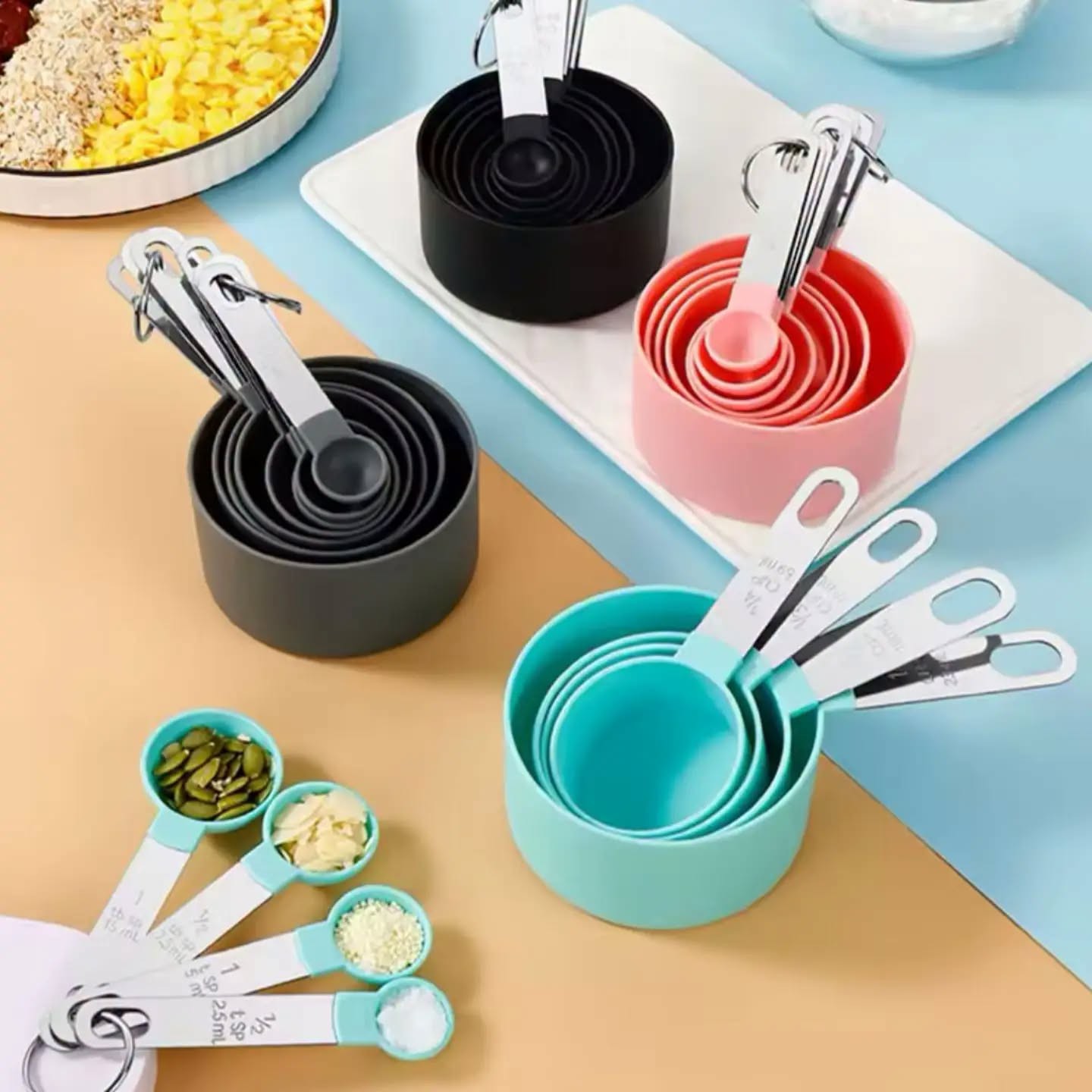 756814485_1033598489582244_90813383470593542_n 8pc measuring spoon and cups set - Image 1