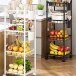 4 tier storage rack with wheels