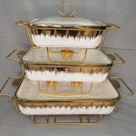 3pc ceramic serving dish set