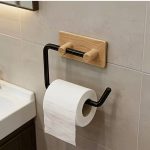 Wood grain toilet paper holder