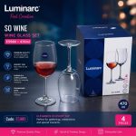 4pc luminarc wine glass set 470ml