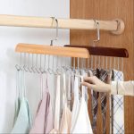 Wooden Hanger with hooks