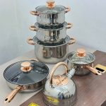 12pc stainless steel cookware set