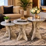 3 in 1 pure wooden table set