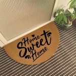 Semi circle entry door mat